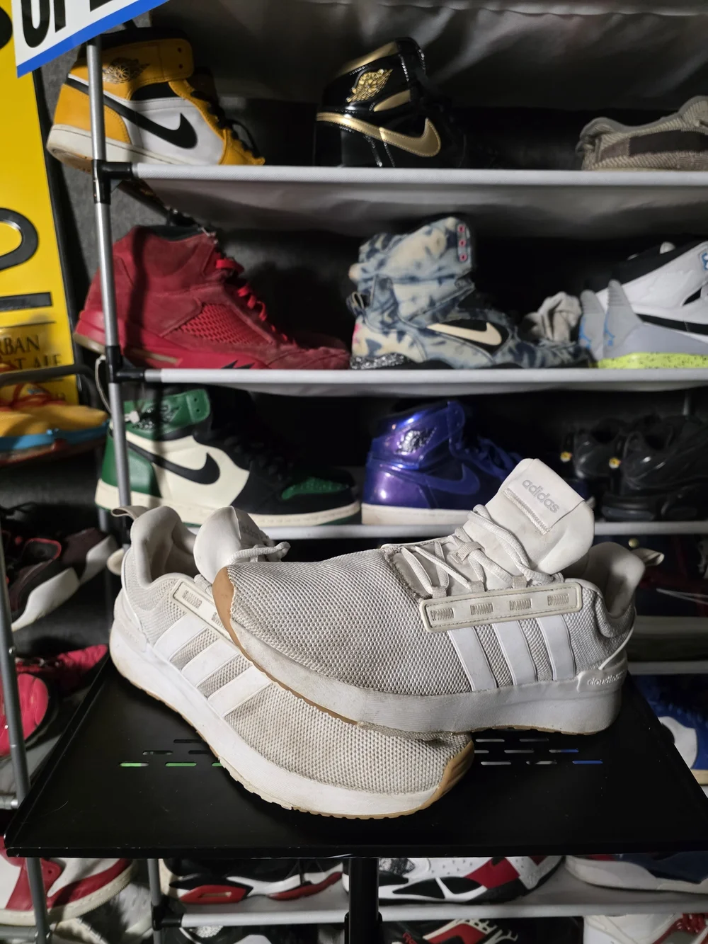 🔥 Adidas Super Cloudfoam Men Size 10.5 White Running Sneakers